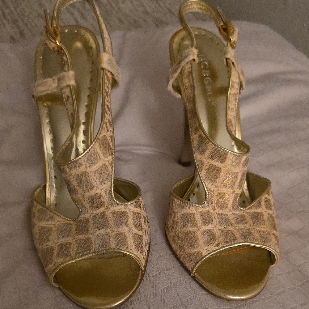 BCBGirls Gold Textured Heels